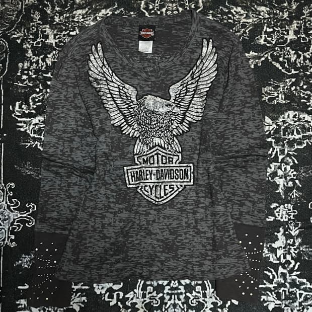 할리 데이비슨 Stitch Detail Camo Long Sleeve