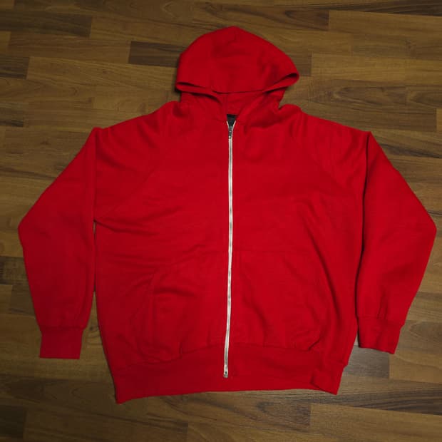 [XL]90s 빈티지  후드집업 레드