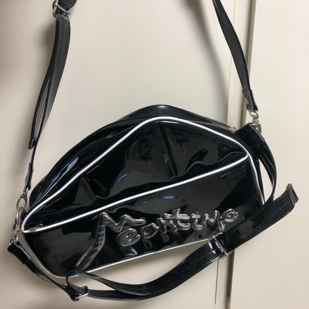 Meantime 민타임 3D PVC 로고백 크로스백 숄더백 가방