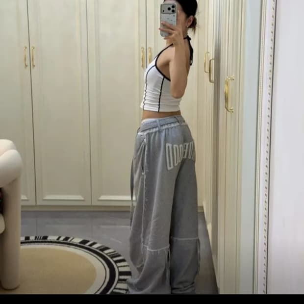 배드블러드 투 엣지 캔버스 조거 그레이