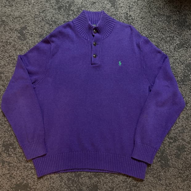 (XL) 폴로랄프로렌 하프버튼 코튼니트