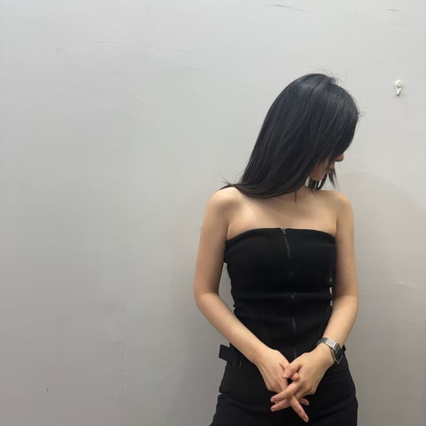 혜인 서 코튼 집업 코르셋