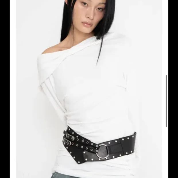 텍있는새상품)2000아카이브스 DOUBLE STRAP STUD BELT