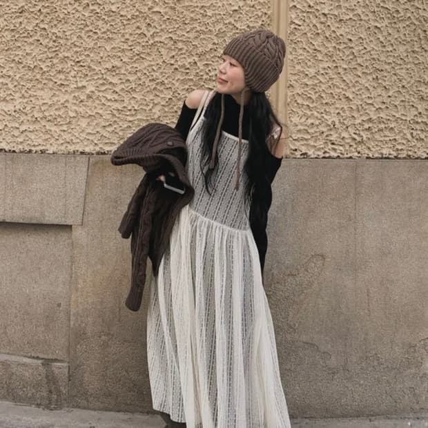 레이스 레이어드 원피스