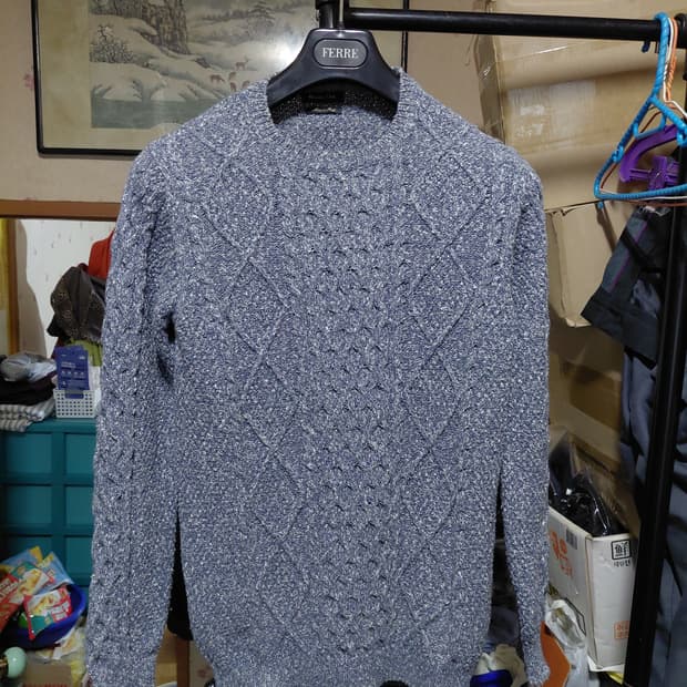 [마시모두띠]코튼 케이블 니트 스웨터 M(95)사이즈