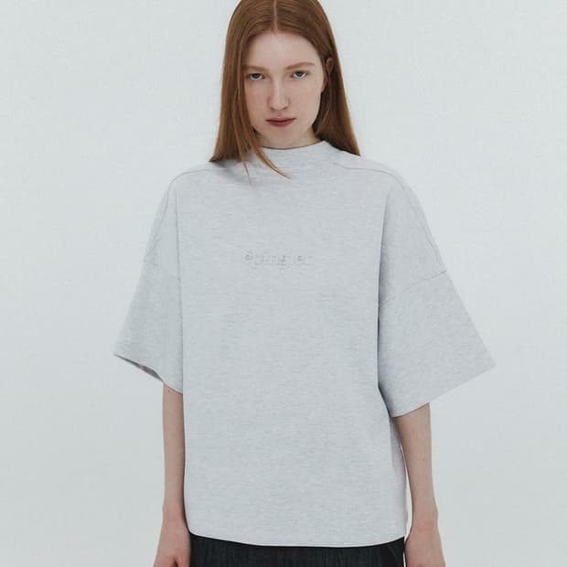 [S] 에핑글러 EP 로고 엠보 티셔츠 1% 그레이