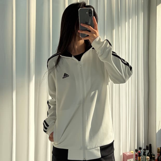 [S]아디다스 오레오 화이트 클래식 트랙탑 져지