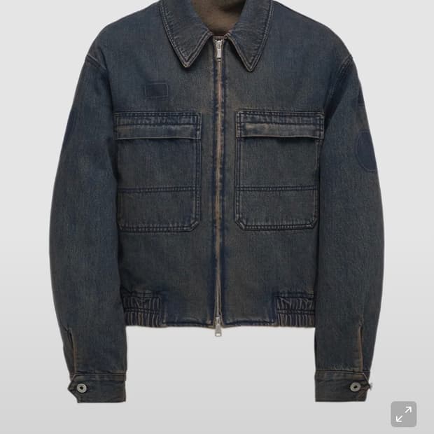쿠어 틴트 데님 자켓 (인디고브라운) S