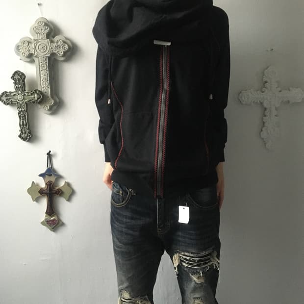 2way warmer hood zip up