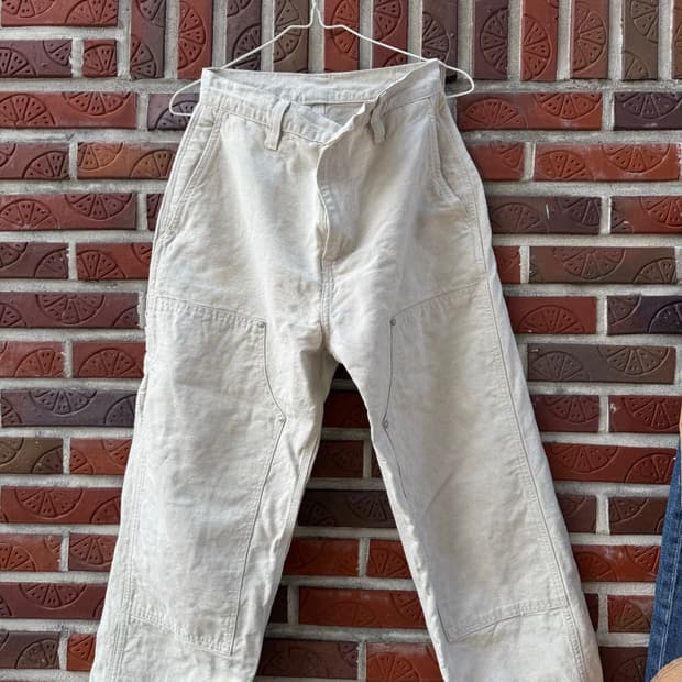 칼하트 카펜터 더블니 오프화이트 덩가리핏