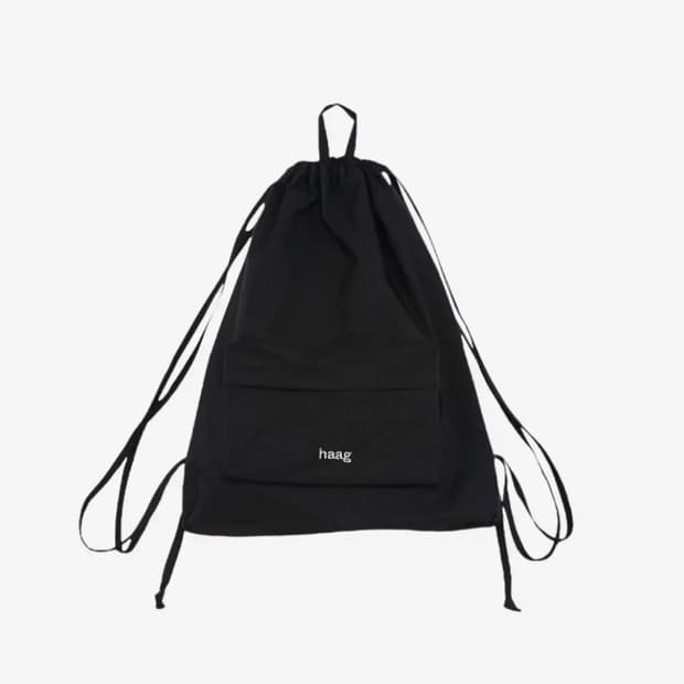 Haag 헤이그 스트링 백팩 블랙