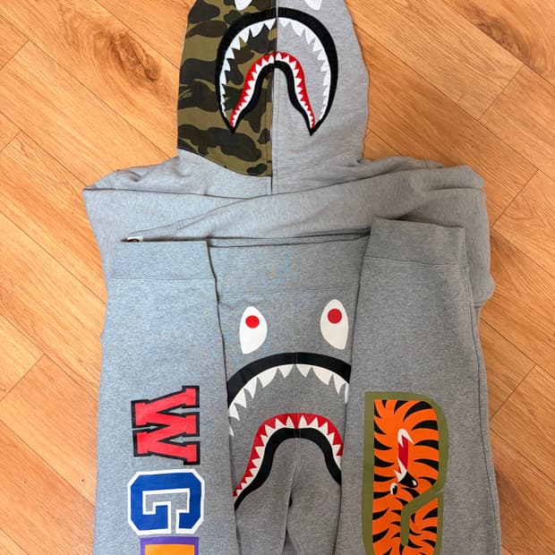 베이프 후드집업 , 바지