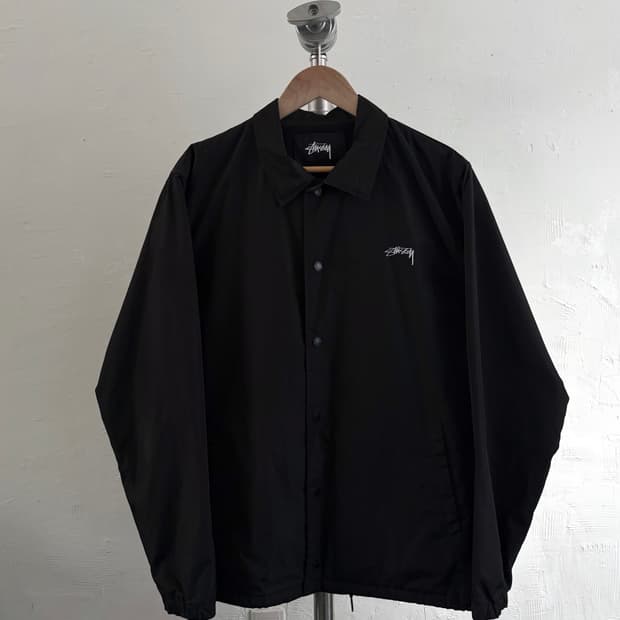 스투시 블랙 클래식 코치 자켓