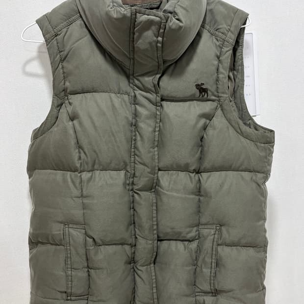 아베크롬비 카키 조끼 패딩 
