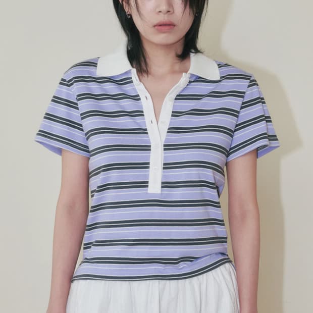 [플리즈프로젝트]BORDER STRIPE PK T-SHIRT