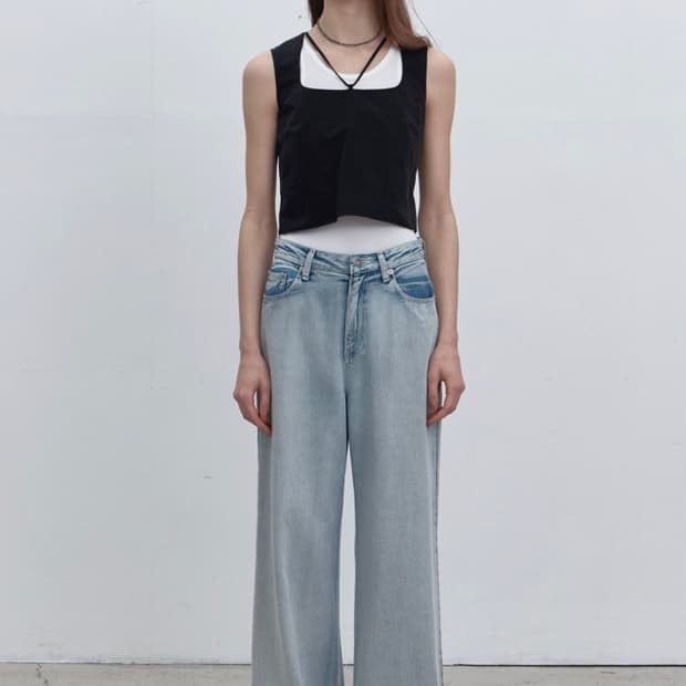 퍼블리카엑스 와이드 데님팬츠