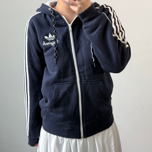 [M] 아디다스 네이비 후드집업