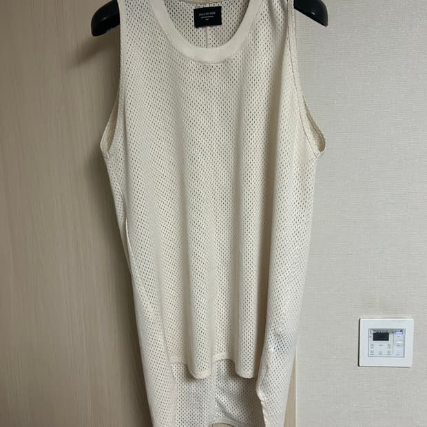 피어오브갓 5th 블랙  메쉬 민소매 티셔츠