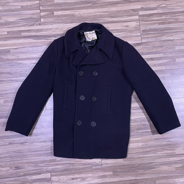 Fox knapp 네이비 헤비 울 피코트