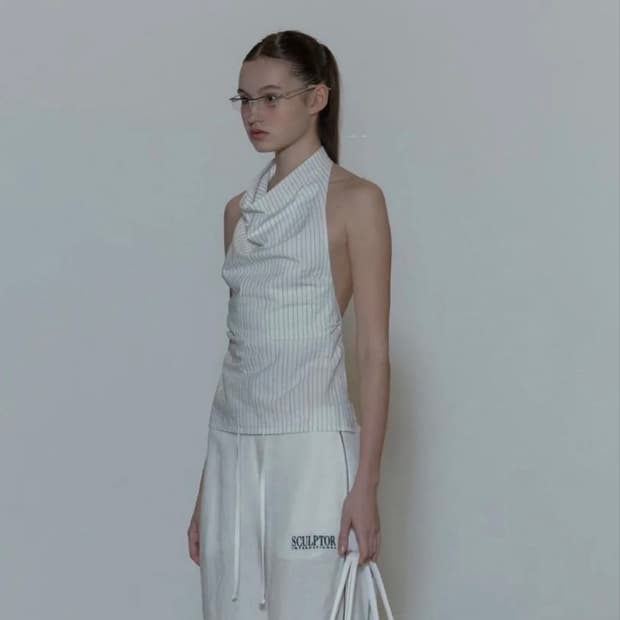 스컬프터 드레이프 홀터넥