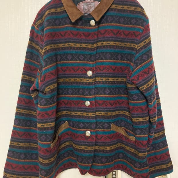 울리치 나바호 패턴 울 블라우저 자켓