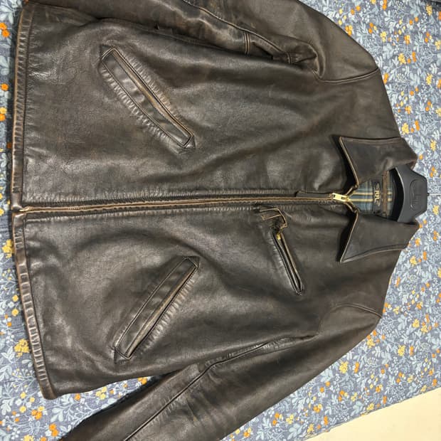 더블알엘 rrl 뉴스보이 레더