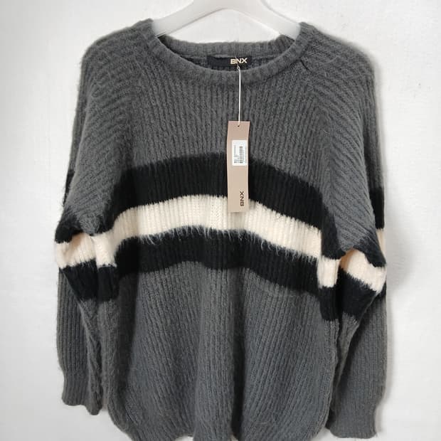 BNX 스트라이프 따뜻한 니트 88-99 새제품