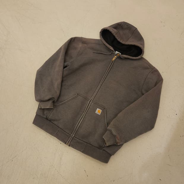 칼하트 페이딩 써멀 후드 집업