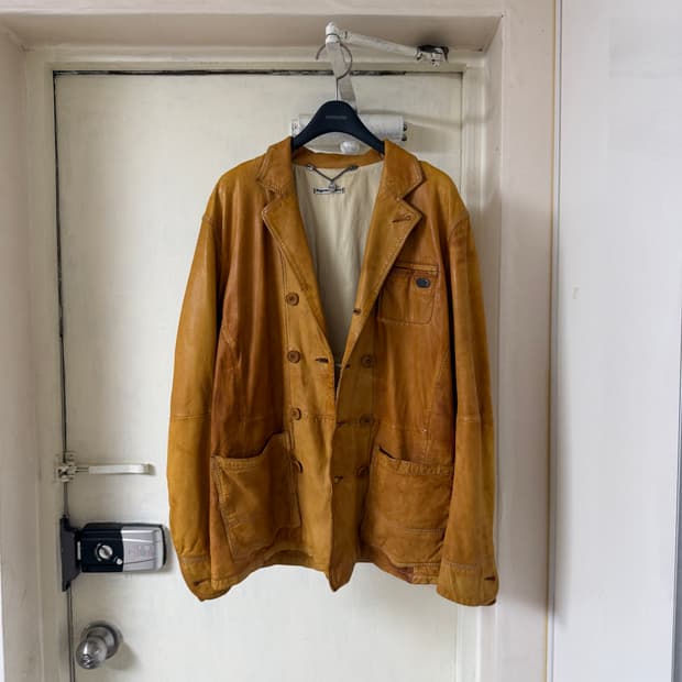 Diesel 디젤 램스킨 더블 레더자켓