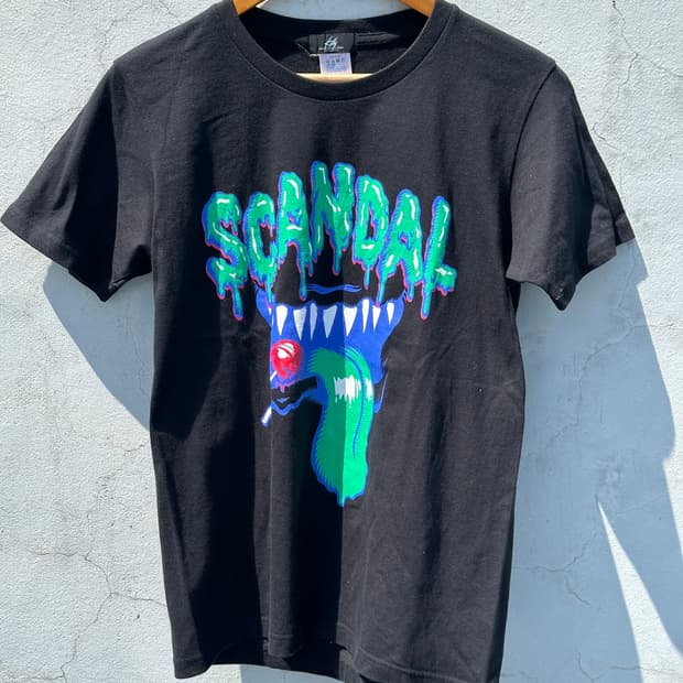 [S] SCANDAL 빈티지 블랙 반팔 티셔츠