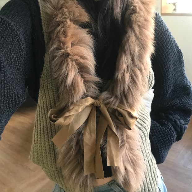 vintage fur vest