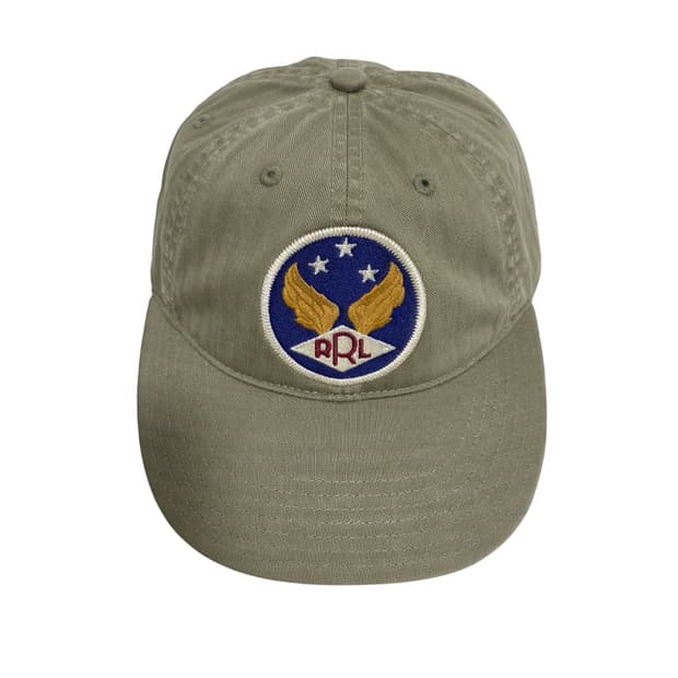 RRL 윙 로고 가먼트 다이드 볼캡 그린