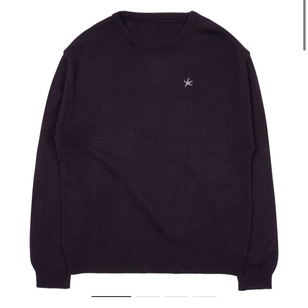 더콜디스트모먼트 미니 로고 니트 퍼플 L