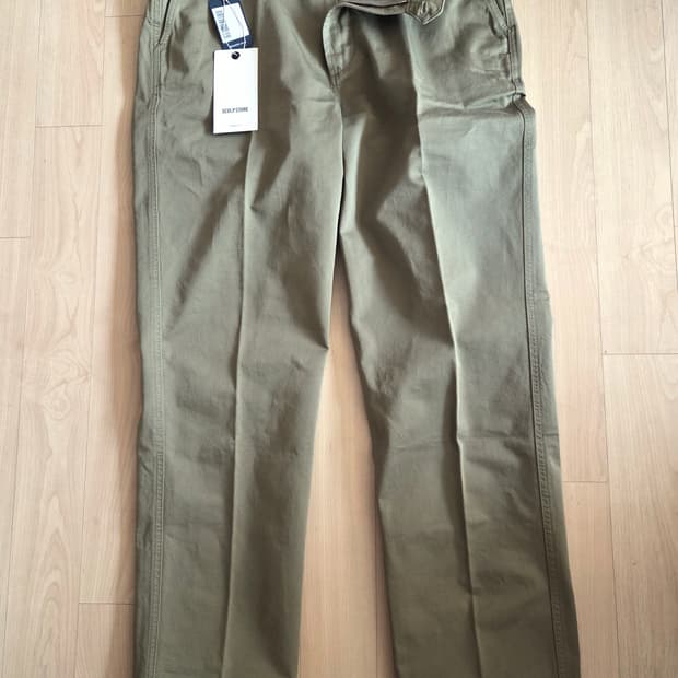 드레익스 카키 플랫프론트 치노 34