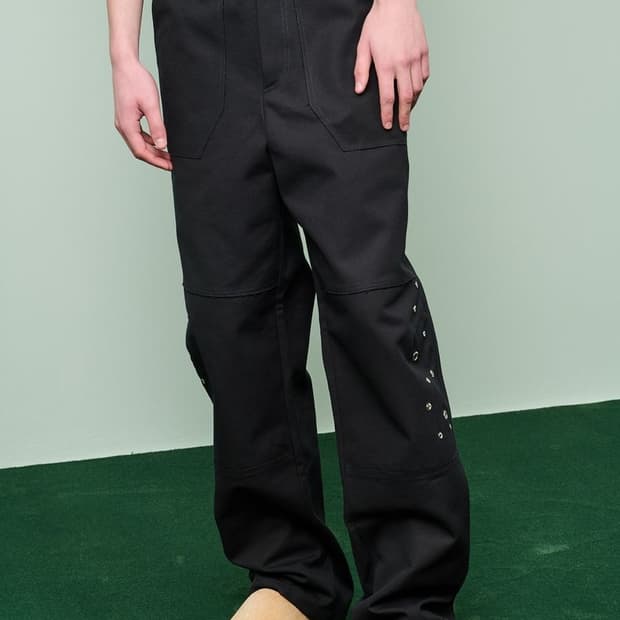 나마체코 블랙 트라우저 팬츠