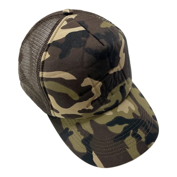 스투시 음각 로고 메쉬캡 카모