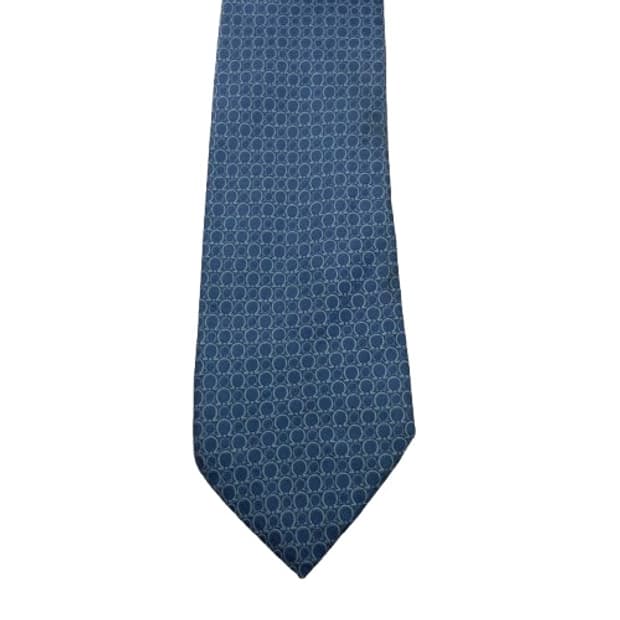 559) (Ferragamo) 살바토레페레가모 패턴 넥타이 (오염존재)