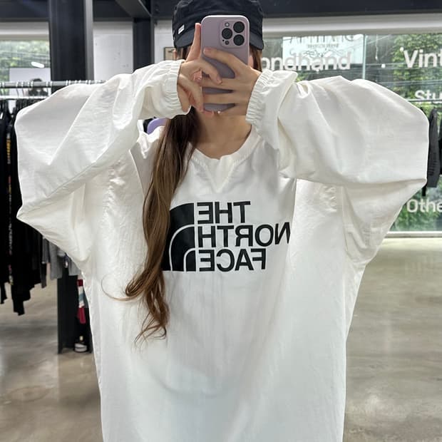 노스페이스 빅로고 우븐 웜업