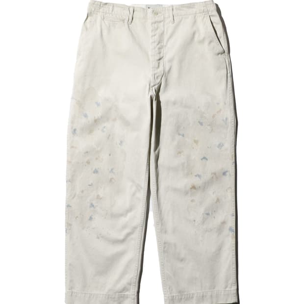 바우와우 25SS 스테인드 페인트 워싱 치노 워크 팬츠 바지 L