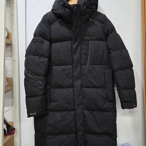 디스커버리 롱패딩 블랙 남자 100덕다운