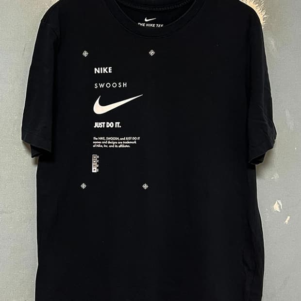 NIKE 나이키 스포츠웨어 스우시 클럽 반팔티 블랙 캐주얼 M 95