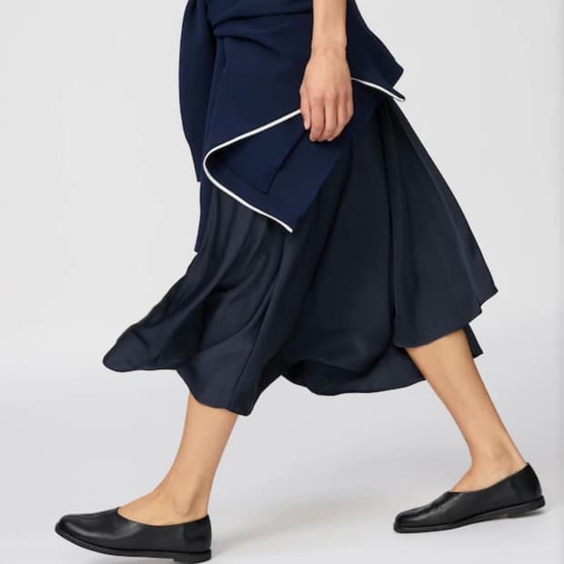 유니클로c 스퀘어플랫슈즈 블랙 235