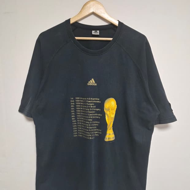 Adidas 오리지널 빈티지 월드컵 티셔츠 2XL - T129