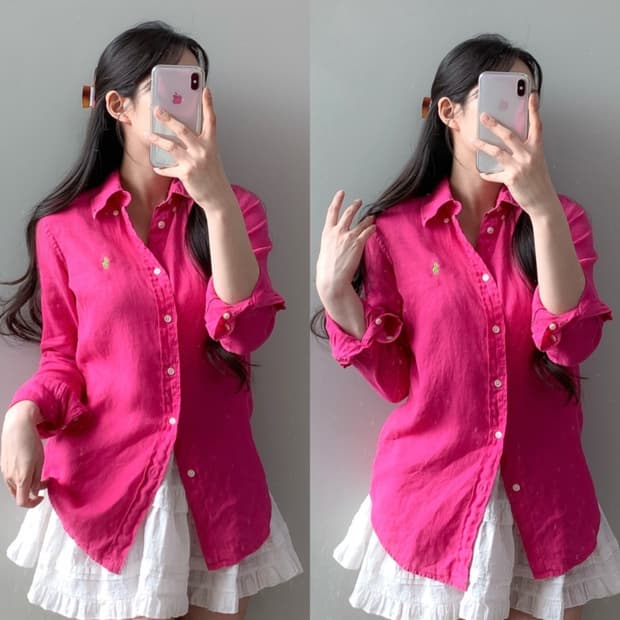 폴로 린넨 셔츠 