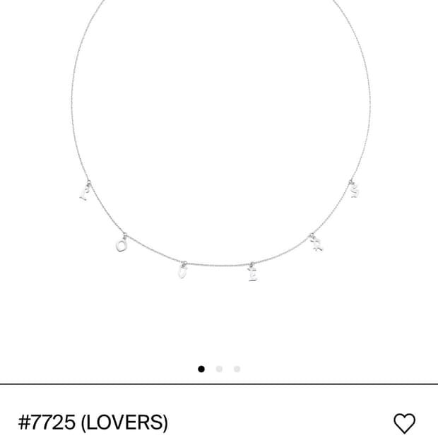 Numbering LOVERS Initial Necklace