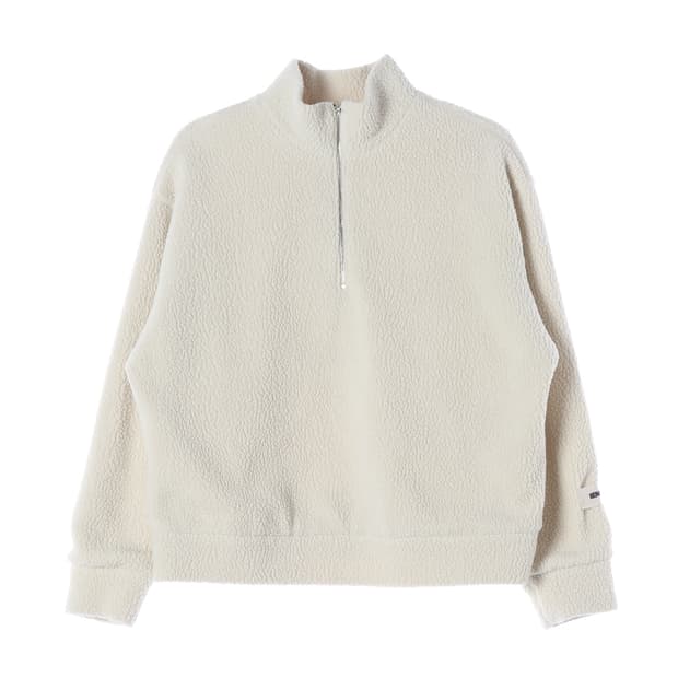 옌키 옌키 하프집업 뽀글이 플리스 아이보리