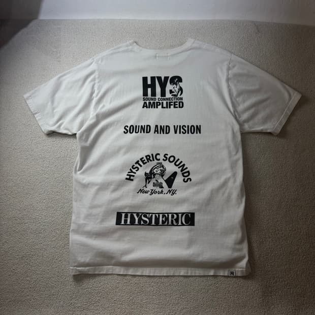 105 히스테릭 글래머 HYS SOUNDS 스크래치 반팔 티셔츠