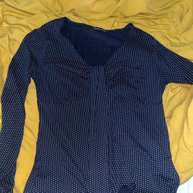 빈티지 차일드매거진 도트 리본 탑