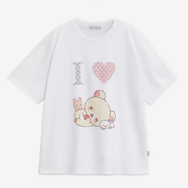 허그유어스킨 아이 러브 코리락쿠마 티 (화이트)