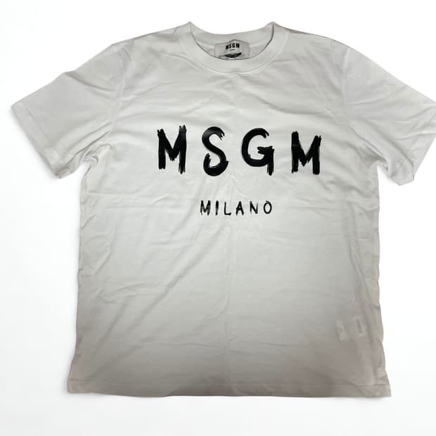 MSGM 밀라노 로고 반팔 티셔츠 L